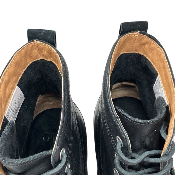 Polo Ralph Lauren Boots‎ Mens 7 Black Leather Ranger Lug Sole Rugged Buckle main image 4